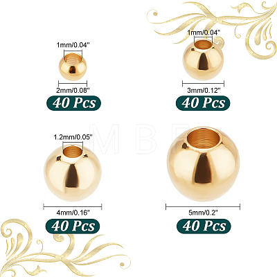   160Pcs 4 Styles Brass Beads KK-PH0005-81-1
