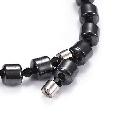 Synthetic Magnetic Hematite Jewelry Sets SJEW-F201-01-1