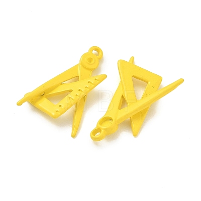 Spray Paint Alloy Pendants ENAM-K076-40-1