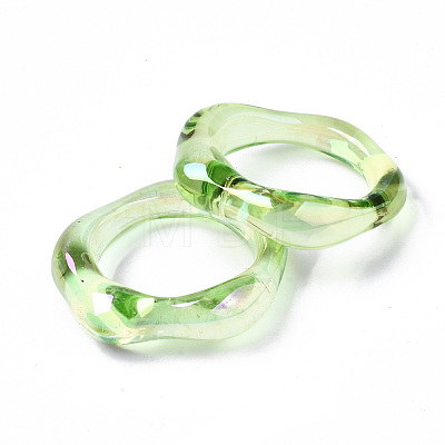 Transparent Resin Finger Rings RJEW-T013-001-E08-1