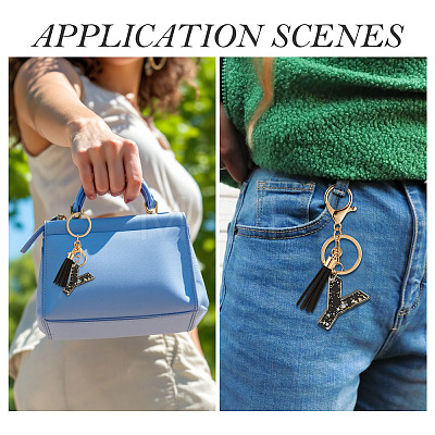 1Pc Resin Letter Keychains KEYC-TADJ0001-09Y-1
