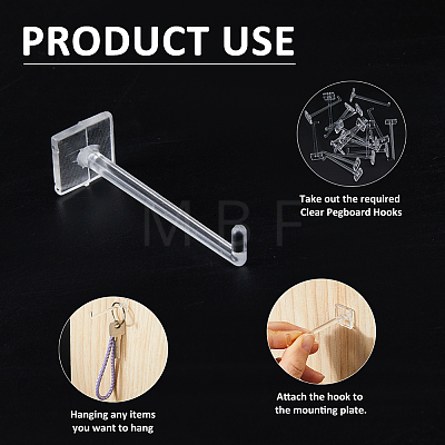 Acrylic Shelf Hooks FIND-WH0173-552-1