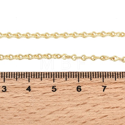 2.5MM Brass Twisted Infinity Link Chain Necklaces for Women NJEW-F366-07B-G-1