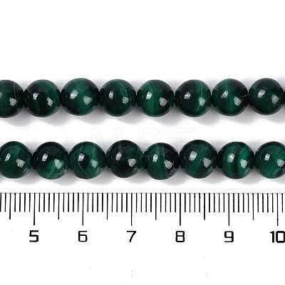 Natural Malachite Beads Strands G-F461-05-8mm-1