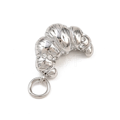 304 Stainless Steel Rhinestone Pendants STAS-I365-01P-03-1