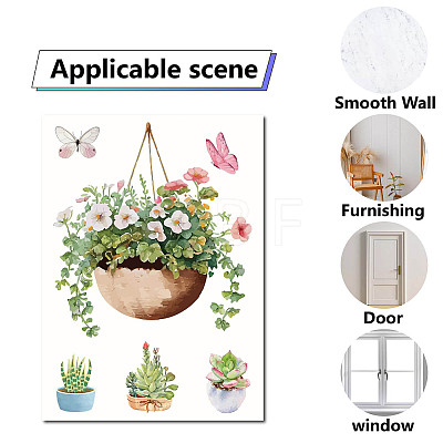 8 Sheets 8 Styles PVC Waterproof Wall Stickers DIY-WH0345-058-1