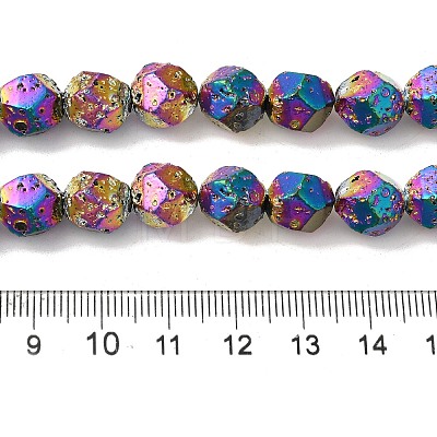 Blaking Painted Natural Lava Rock Beads Strands G-B086-A01-02B-1