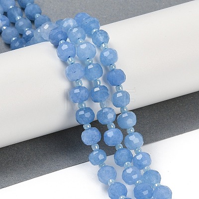 Natural Dyed White Jade Beads Strands G-H057-A22-12-1