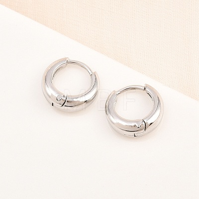 316 Surgical Stainless Hoop Earrings EJEW-C160-06B-P-1