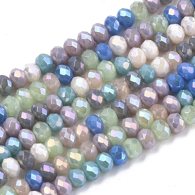 Electroplate Glass Beads Strands EGLA-S192-001A-B05-1