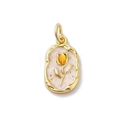 Brass Enamel Pendants KK-Q098-29G-A-1