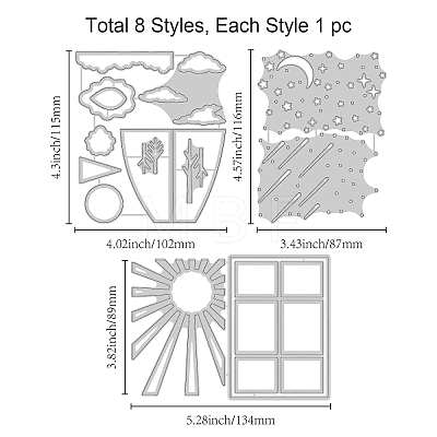 Carbon Steel Cutting Dies Stencils DIY-WH0309-1015-1