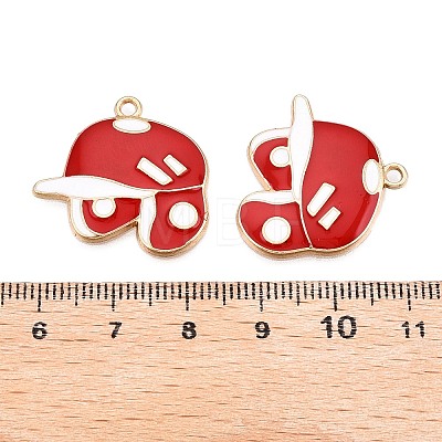 Rack Plating Alloy Enamel Pendants ENAM-N056-388KCG-03-1