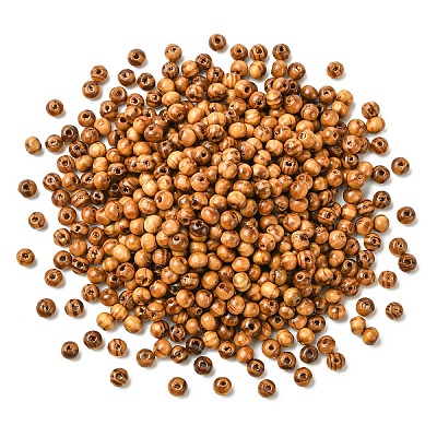 500Pcs Round Natural Wood Beads WOOD-YW0001-58G-1