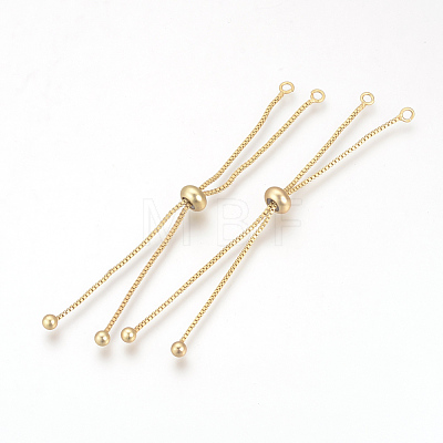 Brass Box Chain Slider Bracelet Making X-KK-Q675-05G-1