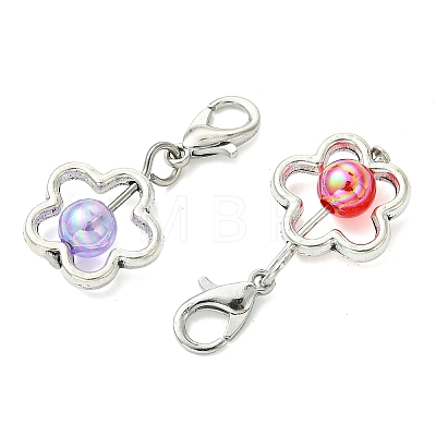 50Pcs Transparent Acrylic Pendant Decorations HJEW-JM04824-1