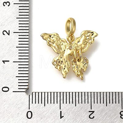 Rack Plating Brass Micro Pave Cubic Zirconia Pendants KK-M014-11G-1