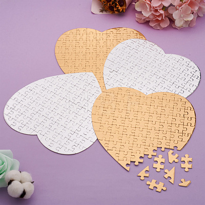 4 Sets 2 Color Paper Heat Press Thermal Transfer Crafts Puzzle DIY-TA0003-57-1