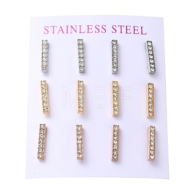 PVD Vacuum Plating 304 Stainless Steel Stud Earring EJEW-C099-08-1