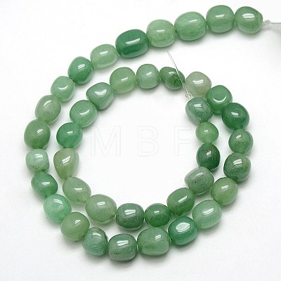 Natural Green Aventurine Nuggets Beads Strands X-G-L154-10-1