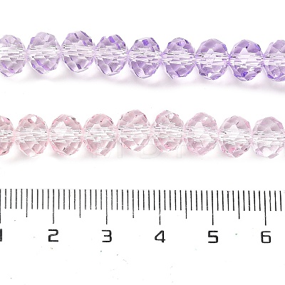 Transparent Painted Glass Beads Strands DGLA-A034-T8mm-A05-1