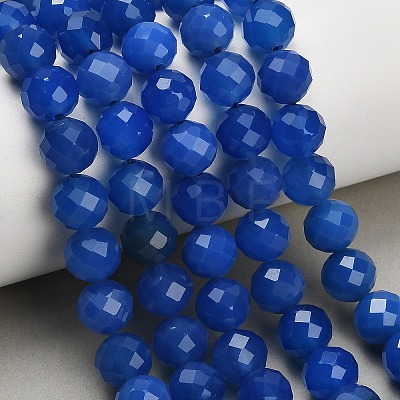 Natural Blue Chalcedony Beads Strands GG-NH0004-A01-02-1