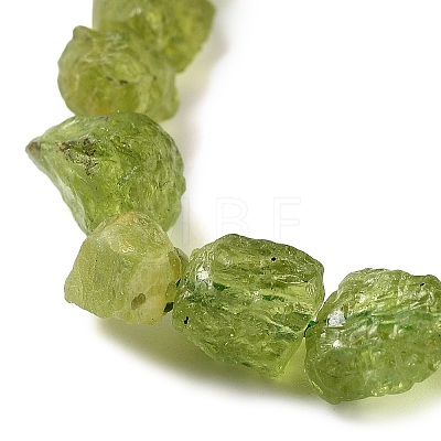 Raw Rough Natural Peridot Beads Strands G-P528-B05-01-1