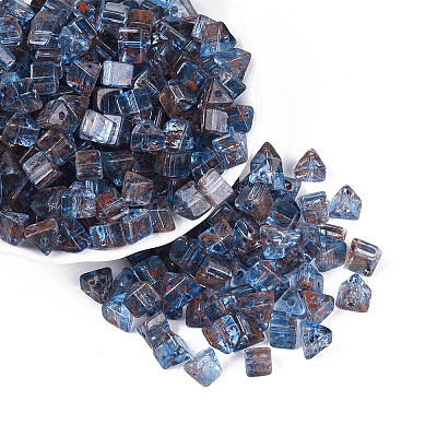 Picasso Transparent Glass Beads SEED-Q039-02B-1