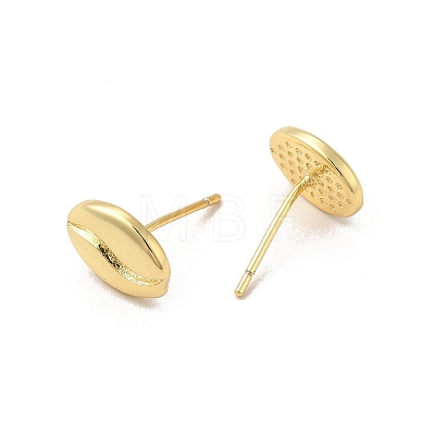 Rack Plating Brass Stud Earring for Women EJEW-C057-12G-1