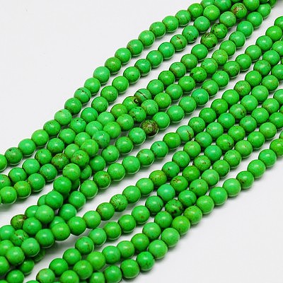 Synthetic Turquoise Beads Strands TURQ-G106-4mm-02B-1