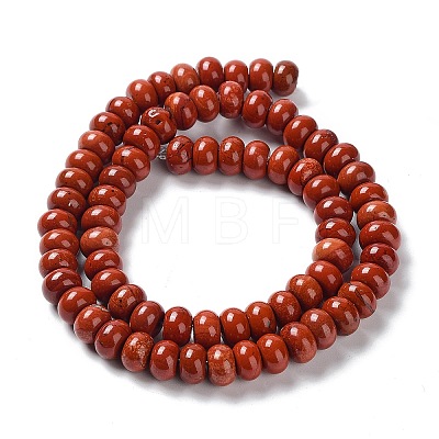 Natural Red Jasper Beads Strands G-F347-8x5mm-01-1