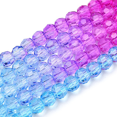 Transparent Glass Beads Strands LS-GLAA-E036-07O-1