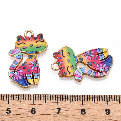 Printed Alloy Pendants PALLOY-H127-01G-02-1