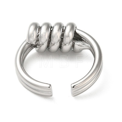 Brass Open Cuff Ring RJEW-C037-03P-1