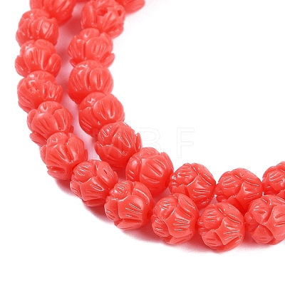 Synthetic Coral Carved Beads Strands CORA-C003-01C-1