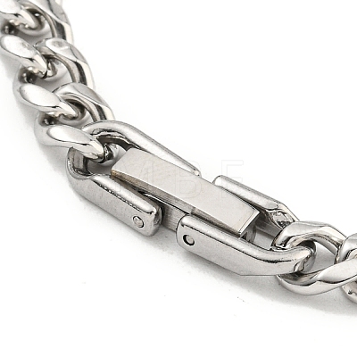 Non-Tarnish 201 Stainless Steel Curb Chain Bracelets for Women and Men BJEW-F473-08P-03-1