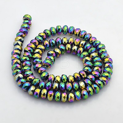 Electroplate Non-magnetic Synthetic Hematite Beads Strands G-J208F-05-1
