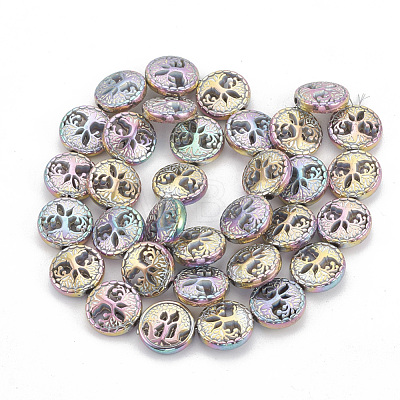 Electroplate Non-magnetic Synthetic Hematite Beads Strands X-G-N0322-09C-1