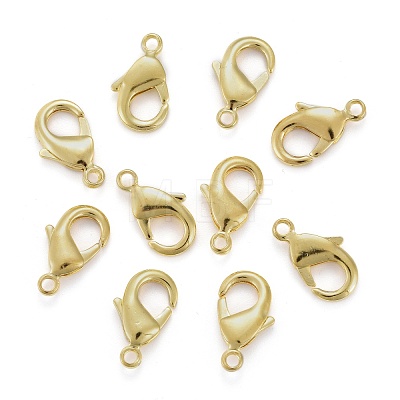 Brass Lobster Claw Clasps X-KK-903-G-NF-1