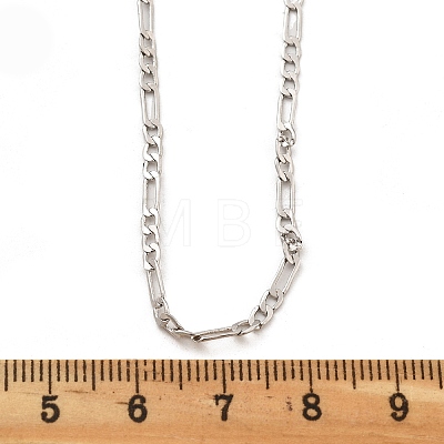 Brass Figaro Chains Necklaces for Women NJEW-D302-29P-1