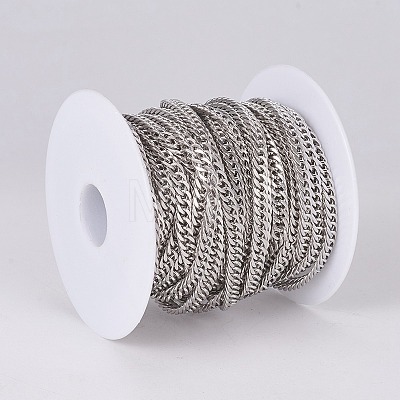 304 Stainless Steel Cuban Link Chains CHS-E018-13P-1