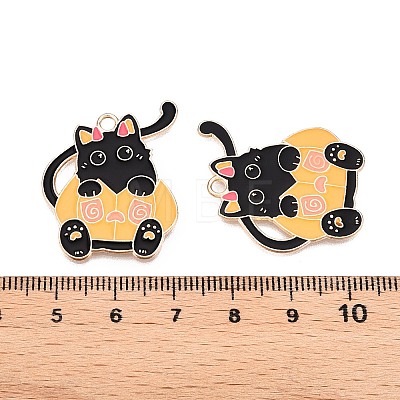 Halloween Theme Alloy Enamel Pendants PALLOY-N176-33-RS-1