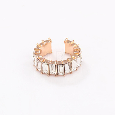 Alloy Rhinestone Cuff Earrings for Women WGFB2B6-01-1