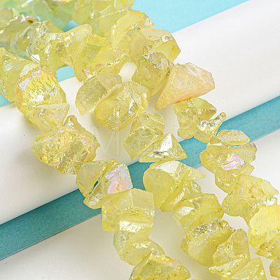 1 Strand Electroplated Natural Quartz Beads Strands G-PA0001-18A-1