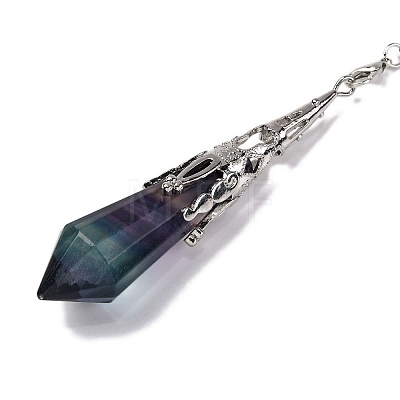 Natural Fluorite Pointed Dowsing Pendulum Big Pendants G-H285-06P-A30-1