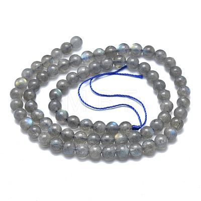 Natural Labradorite Beads Strands X-G-O186-E01-4mm-1