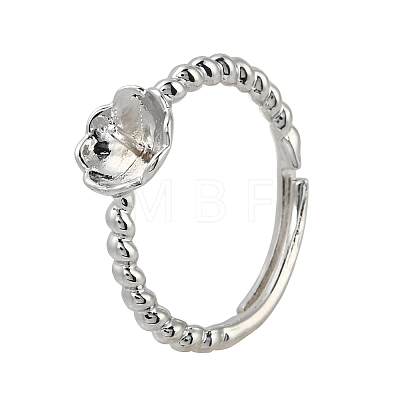 Brass Finger Cup Peg Ring Settings KK-L184-58P-1