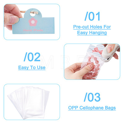 60Pcs 6 Styles Paper Foldable Header Cards CDIS-TA0001-52-1