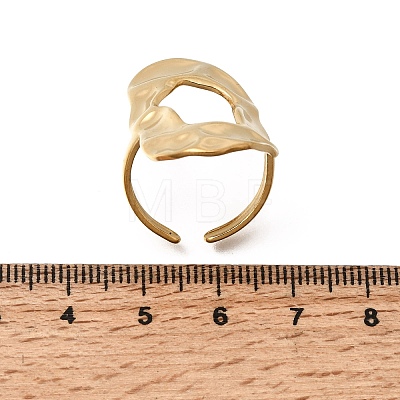 304 Stainless Steel Cuff Open Rings for Women RJEW-T034-01G-1