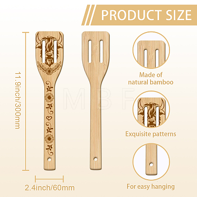 6Pcs Bamboo Spoons & Knifes & Forks AJEW-WH0411-022-1